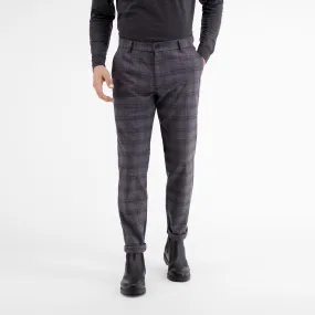 LERROS CHINO CRESTON *CHECK*  MID GREY MELANGE